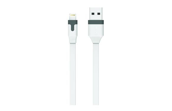 CABLE CARGADOR USB-LIGHTNING APPLE MFI 2,4A 1M BLANCO MUUSC0141