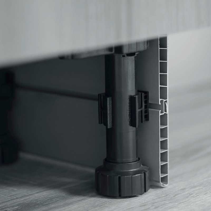 ZOCALO PVC/ALUM 165MM NEGRO MATE 4 MTS