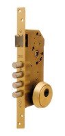 CERRADURA SEGURIDAD R200B ENTRADA 50MM ESCUDO E700 30-40 LATON PULIDO R200B567L