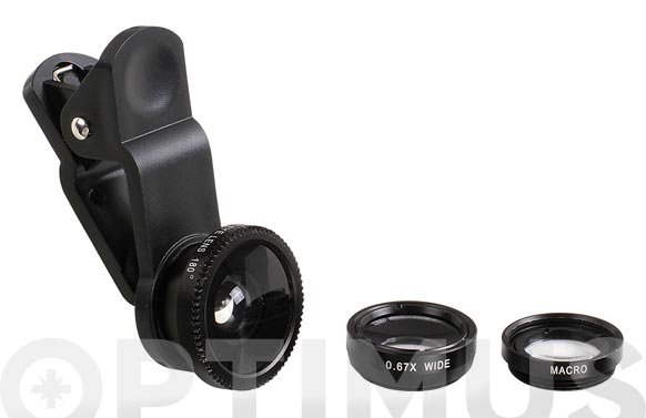 JUEGO DE LENTES CAMARA SMARTPHONE 3LENTES UNIVERSALES TEA140