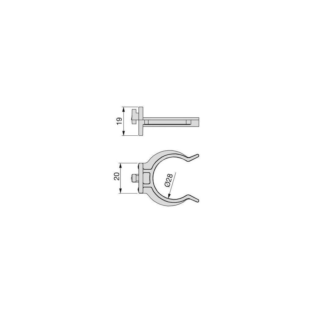 PINZA ZOCALO PATA PVC/ALUM. 3913017