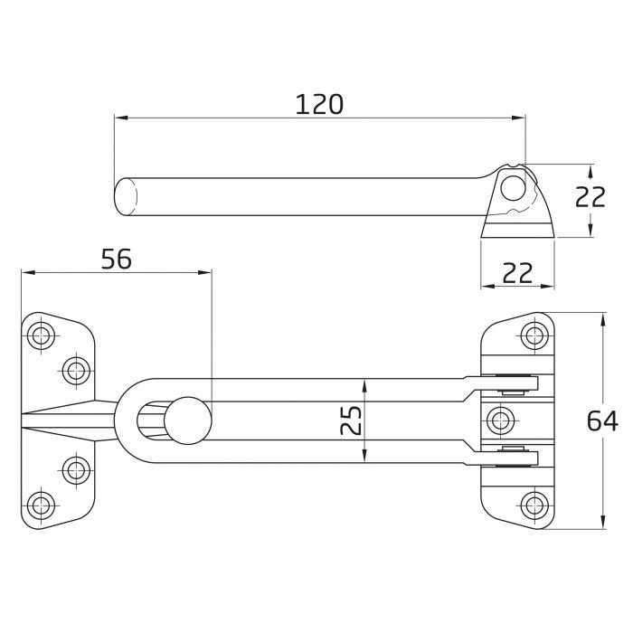CADENA SEGURETAT 2 CR.MATE DISPLATJA 806