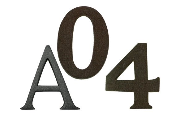 NUMERO 5 LATON 100 MM NEGRO RUSTICO 3851120