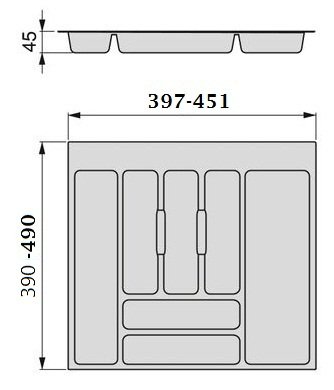 CUBERTERO UNIVERSAL GRIS A.M-500