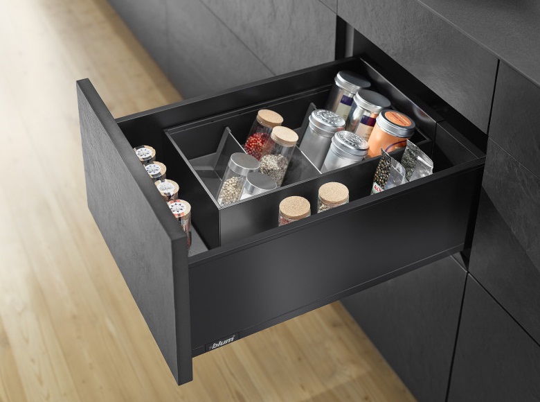 GUIA LEGRABOX (C ) 177 mm x 500mm GRIS ORION - BLUM